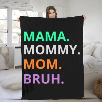 Discover vintage international women's day mama,mommy;bruh Fleece Blankets