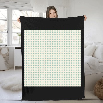 Discover Teal Squares Pattern Fleece Blankets