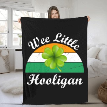 Discover Wee Little Hooligan St Patricks Day Fleece Blankets