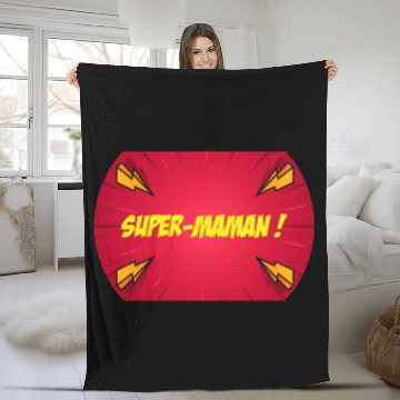 Discover Super-mom super-hero. Best mom Mother's day Comics Fleece Blankets