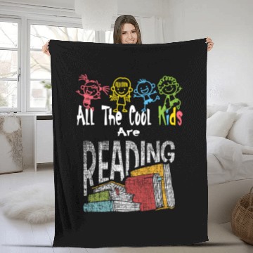 Discover All The Are Reading Daycare Reading Teacher Book Fleece Blankets