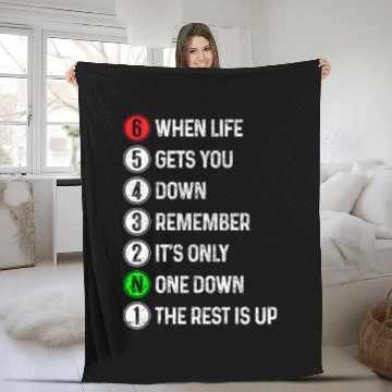 Discover Motorcycle Shift Saying Motocross Motorbike Biker Fleece Blankets