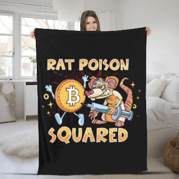 Discover Rat Poison Squared funny Fleece Blankets
