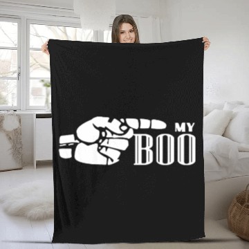 Discover My Boo Gift for Couples His & Hers Valentine's Mat Fleece Blankets