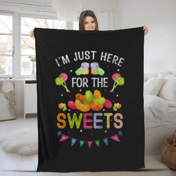 Discover Chocolate Sugar Snacking Lollipop Fleece Blankets
