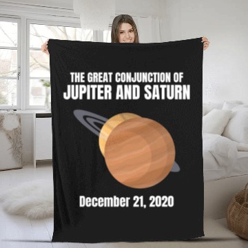 Discover Great Conjunction Astronomy Lover Astronomer Fleece Blankets