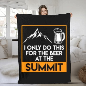 Discover Summit Beer fan Wanderlust Mountain lover Hiker Fleece Blankets