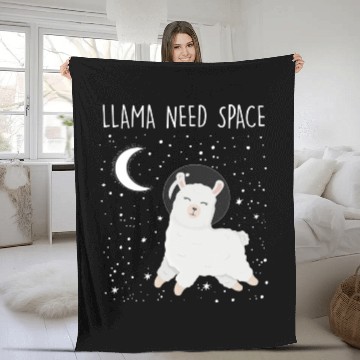 Discover Llama Need Space Funny Llama Lover Animal Joke Fleece Blankets