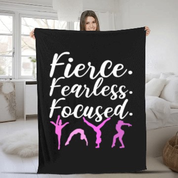 Discover Fearless Gymnast Gymnastic Teacher Fleece Blankets