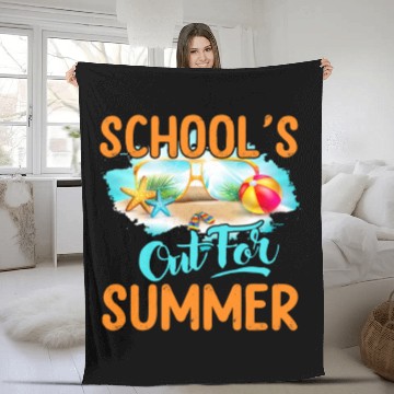 Discover Last Day Of School Schools Out For Summer Goodbye Fleece Blankets