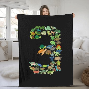Discover 3rd Birthday Sea Turtle Tortoise Theme 3 Year Old Fleece Blankets