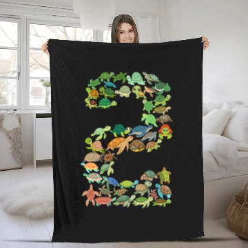 Discover 2nd birthday sea turtle tortoise theme 2 year old Fleece Blankets