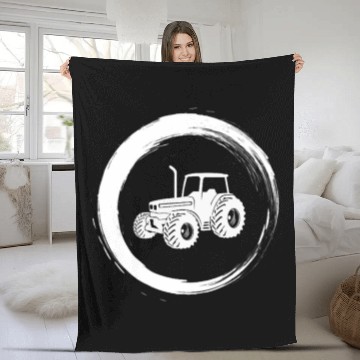 Discover Farmer farm agricultural tractor Fleece Blankets