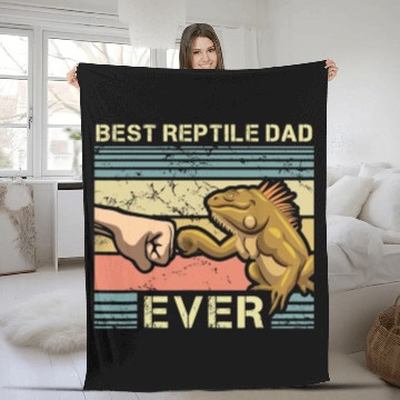 Discover Best Reptile Dad Ever Fleece Blankets