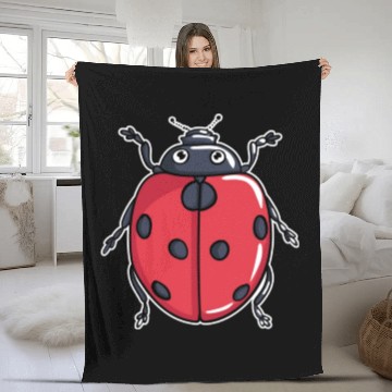 Discover Ladybug Fleece Blankets