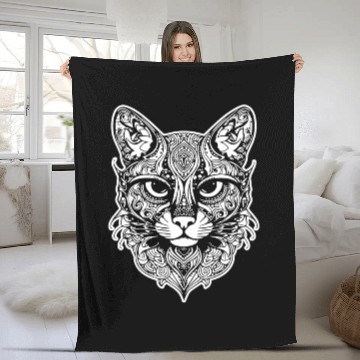 Discover Cat Kitten Feline Meow Fleece Blankets