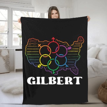 Discover Gilbert Pride Month Pride Flag LGBT Community LGBT Fleece Blankets