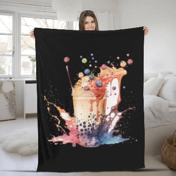 Discover Boba Bubble Tea 6 Fleece Blankets