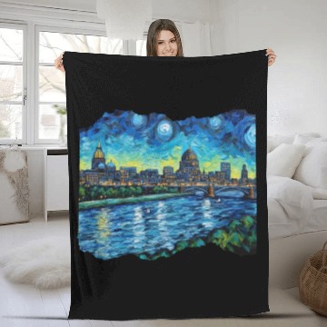 Discover St Paul Minnesota Skyline Tribute Capital Charm Fleece Blankets