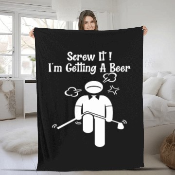 Discover Golf Beer Golfer Father Day Mother Day Fleece Blankets
