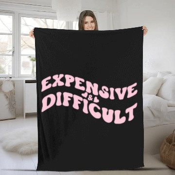 Discover Expensive And Difficult Bougie Bougee Preppy Aesth Fleece Blankets
