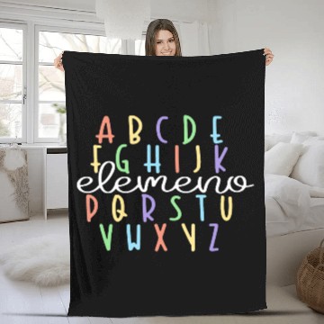 Discover ABC Elemeno Kindergarten Teacher Back to School Fleece Blankets
