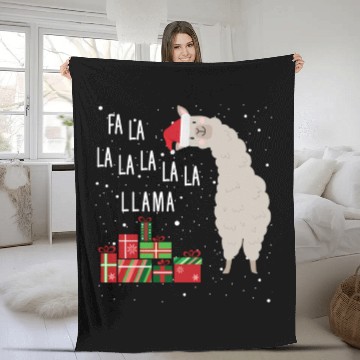 Discover Fa La La Llama Fleece Blankets