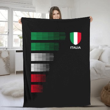 Discover Italia Italy Flag Emblem Italian Pride Ancestry He Fleece Blankets