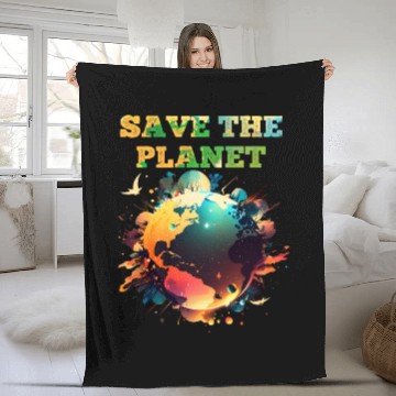 Discover Save the Planet Climate and Nature Care Fleece Blankets