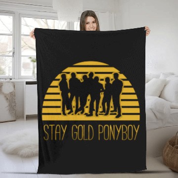 Discover Stay Gold Pony Fleece Blankets