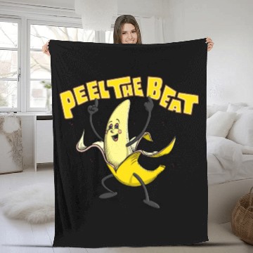 Discover Peel The Beat Dancing Banana Fleece Blankets