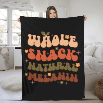 Discover Whole Snack Natural Melanin, Independence Day Fleece Blankets