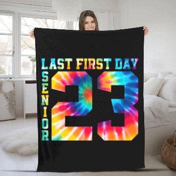 Discover My Last First Day Senior Class Of 2023 Back to Sch Fleece Blankets
