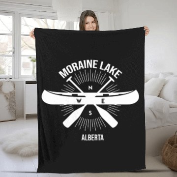 Discover Moraine Lake Alberta Canada Banff National Park Fleece Blankets