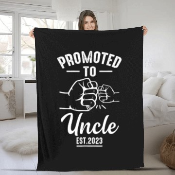 Discover Promoted to Uncle 2023 - Present For First Time Ne Fleece Blankets