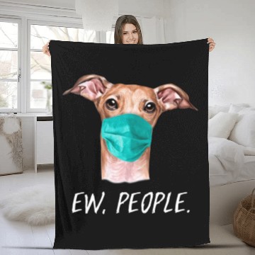Discover Greyhound Ew People Dog Wearing Face Fleece Blankets