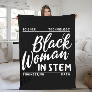 Discover Black In Stem Science Math African Melanin Fleece Blankets