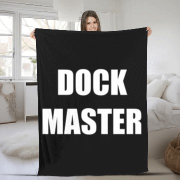 Discover Dock Master Employees Official Uniform Work Fleece Blankets