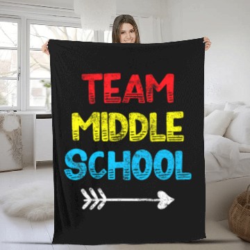 Discover Middle School Teacher Student Back to School Fleece Blankets