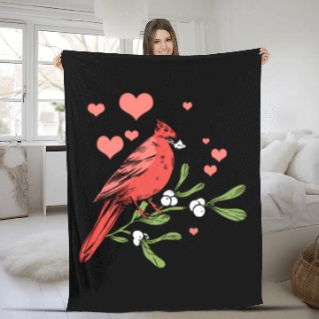 Discover Bird Bird Watching Bird Watcher Birder Heart Cardi Fleece Blankets