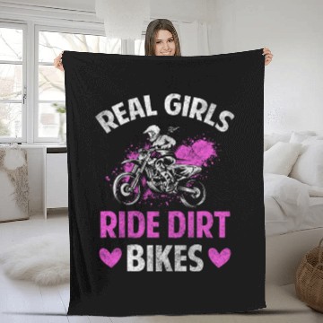 Discover Mountain Bike Dirt Motocross Extreme Sport Fleece Blankets