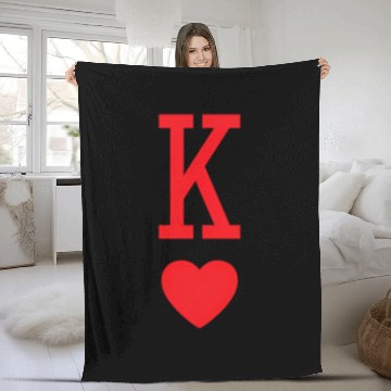 Discover King Of Hearts Saint Valentine'S Day Fleece Blankets