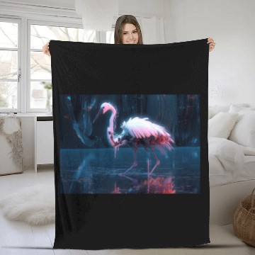 Discover Neon Bird of Paradise Fleece Blankets