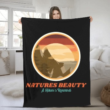 Discover Nature's Beauty A Hiker's Reward Hiking Fleece Blankets