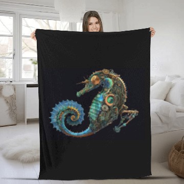 Discover Cybernetic Octopus Fleece Blankets