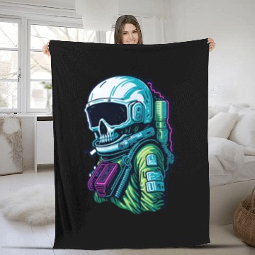 Discover Cyberpunk Space Explorer Fleece Blankets