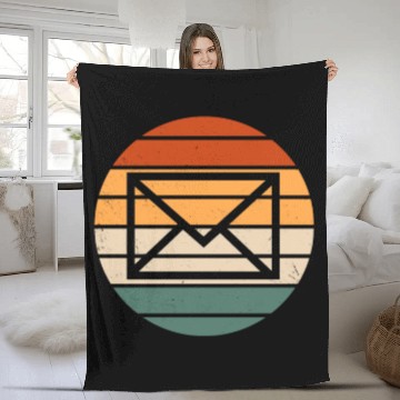 Discover Retro Letter Design Envelop Outfit For Postal Fleece Blankets