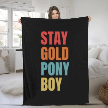 Discover Stay Gold Pony Fleece Blankets
