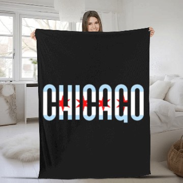 Discover Chicago Chi City Fleece Blankets