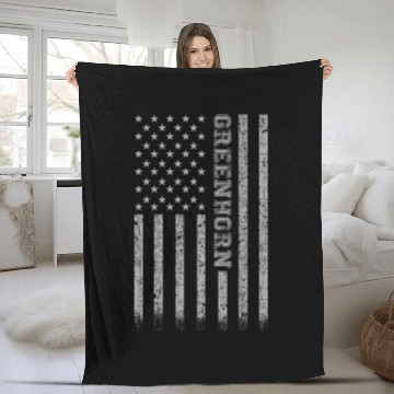 Discover Greenhorn American Flag Fleece Blankets